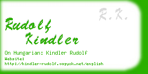 rudolf kindler business card